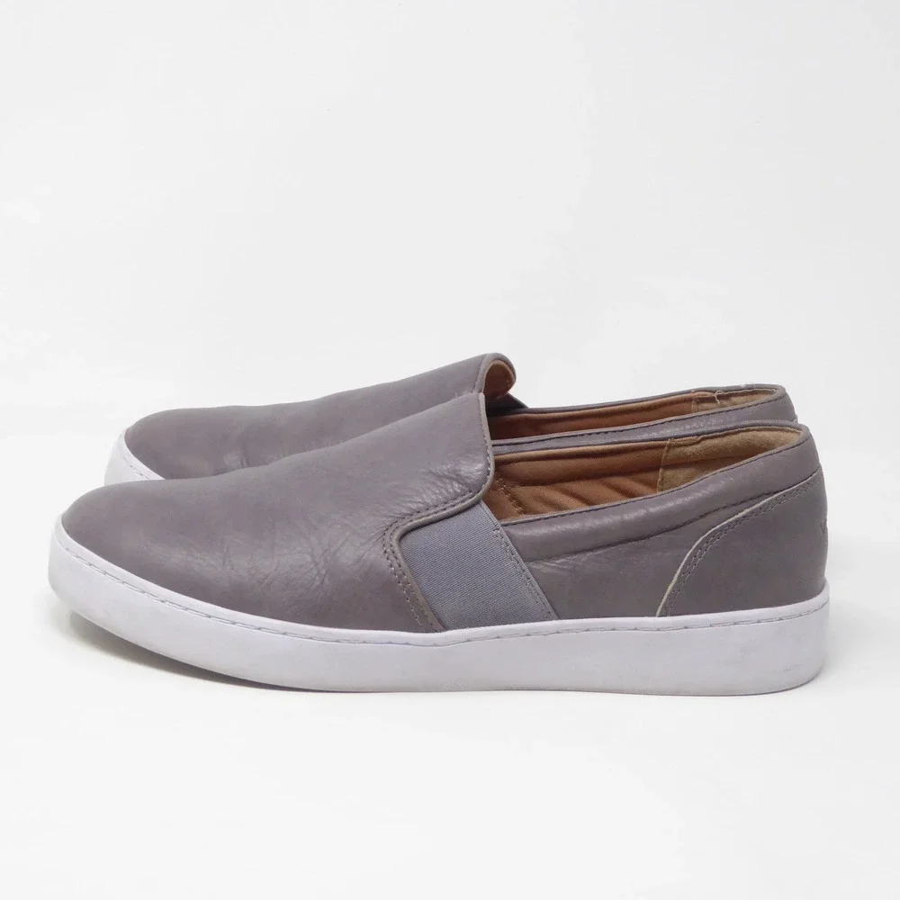 Vionic Women Slip On Sneakers Shoes Gray Leather Demetra Orthotic Size 9 - Picture 4 of 9